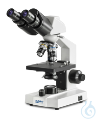 Microscope à lumière transmise (école) Binoculaire, Achromat 4/10/40 ; WF10x18 ; 0,5W LED, rec La...